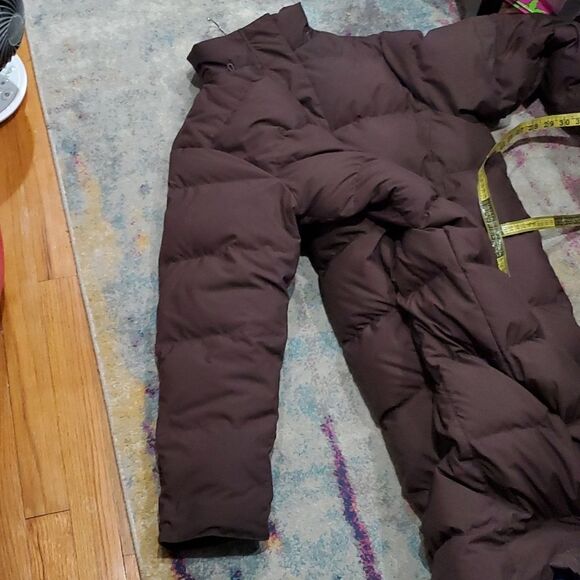 L.L. Bean Vintage Full Length Goose Down Filled Puffer Trench Coat in Brown XLP - Picture 13 of 16